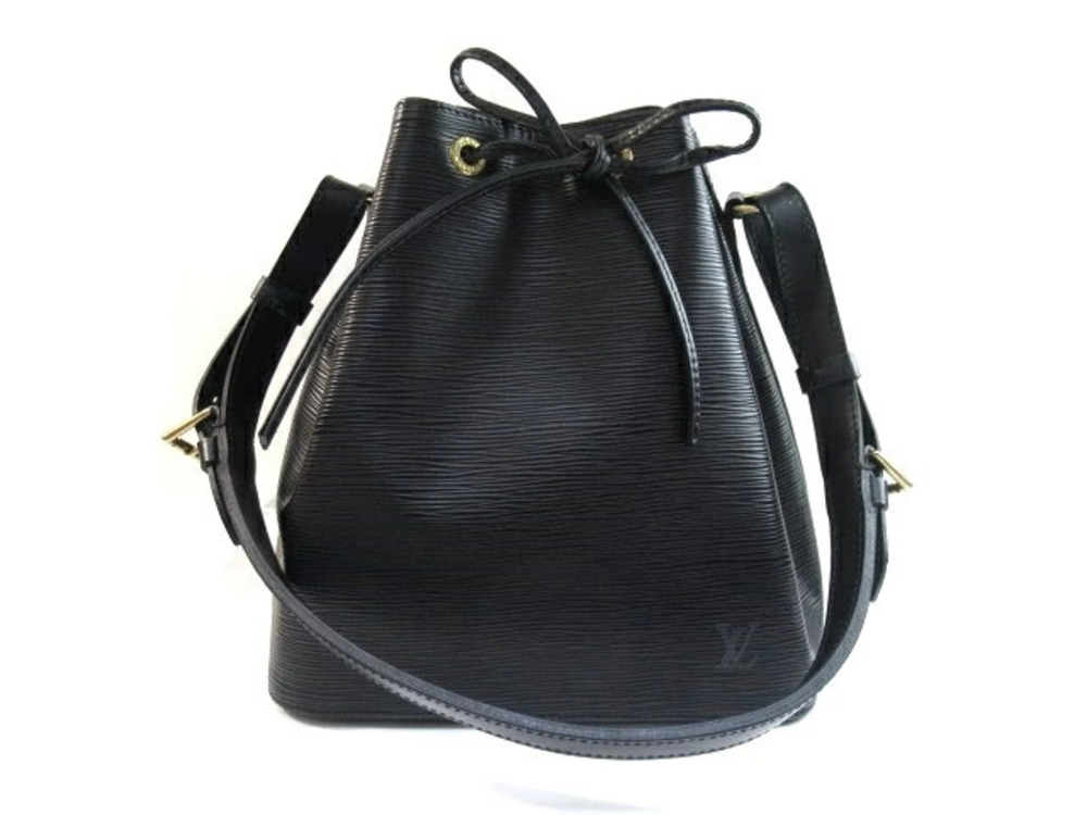 LOUIS VUITTON Noe Bag Shoulder Epi Noir Black